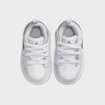 Kids Kith Nike TD Jordan 1 Low Alt - White / Neutral Grey / Gum Medium Brown / M