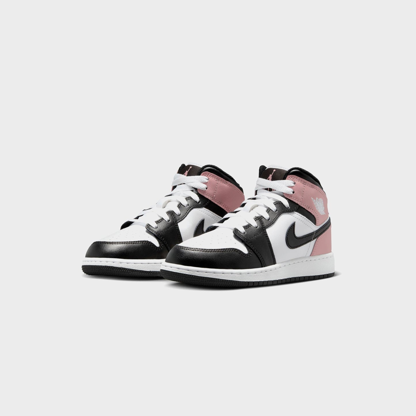 Kids Kith Nike GS Air Jordan 1 Mid - White / Black / Rust Pink