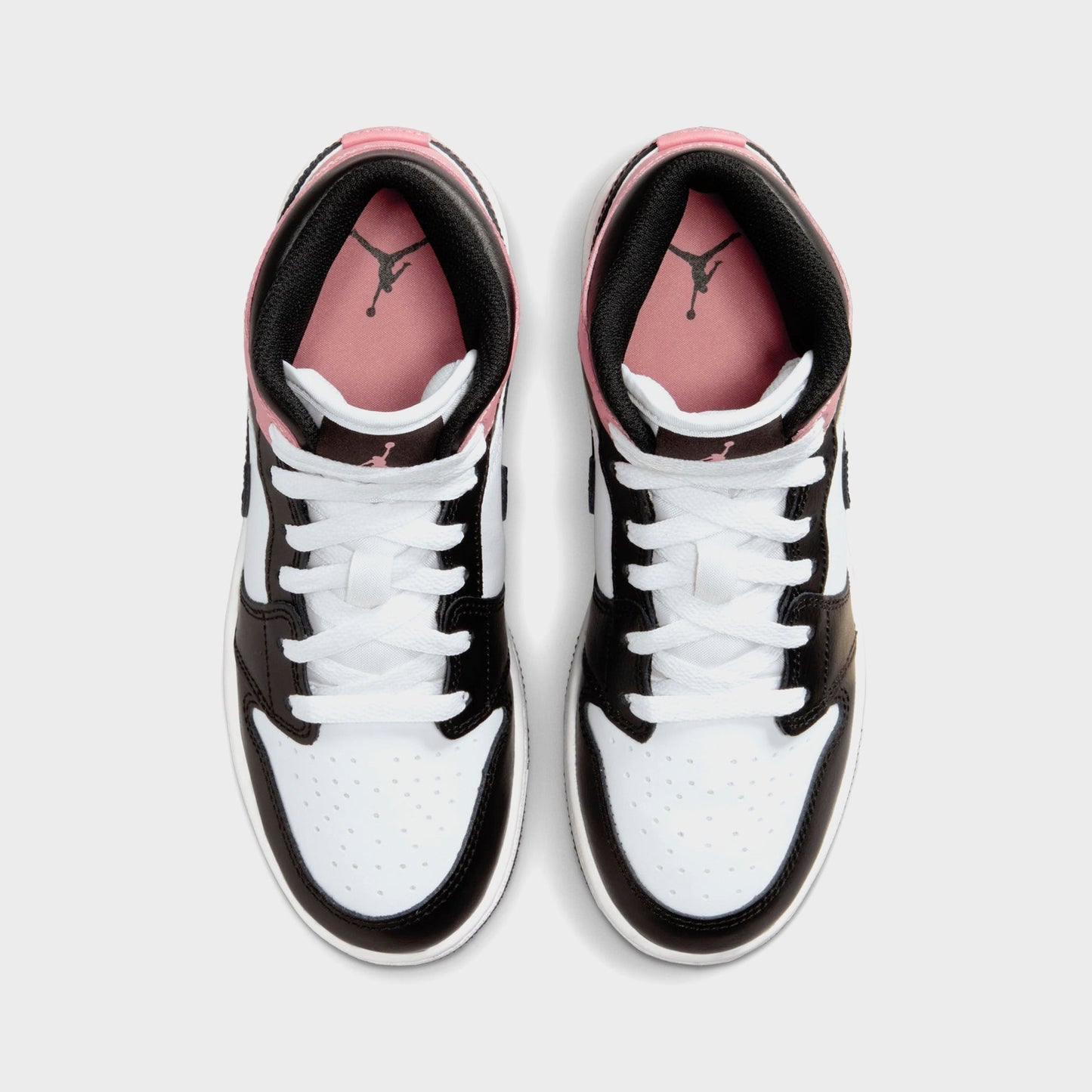 Kids Kith Nike GS Air Jordan 1 Mid - White / Black / Rust Pink
