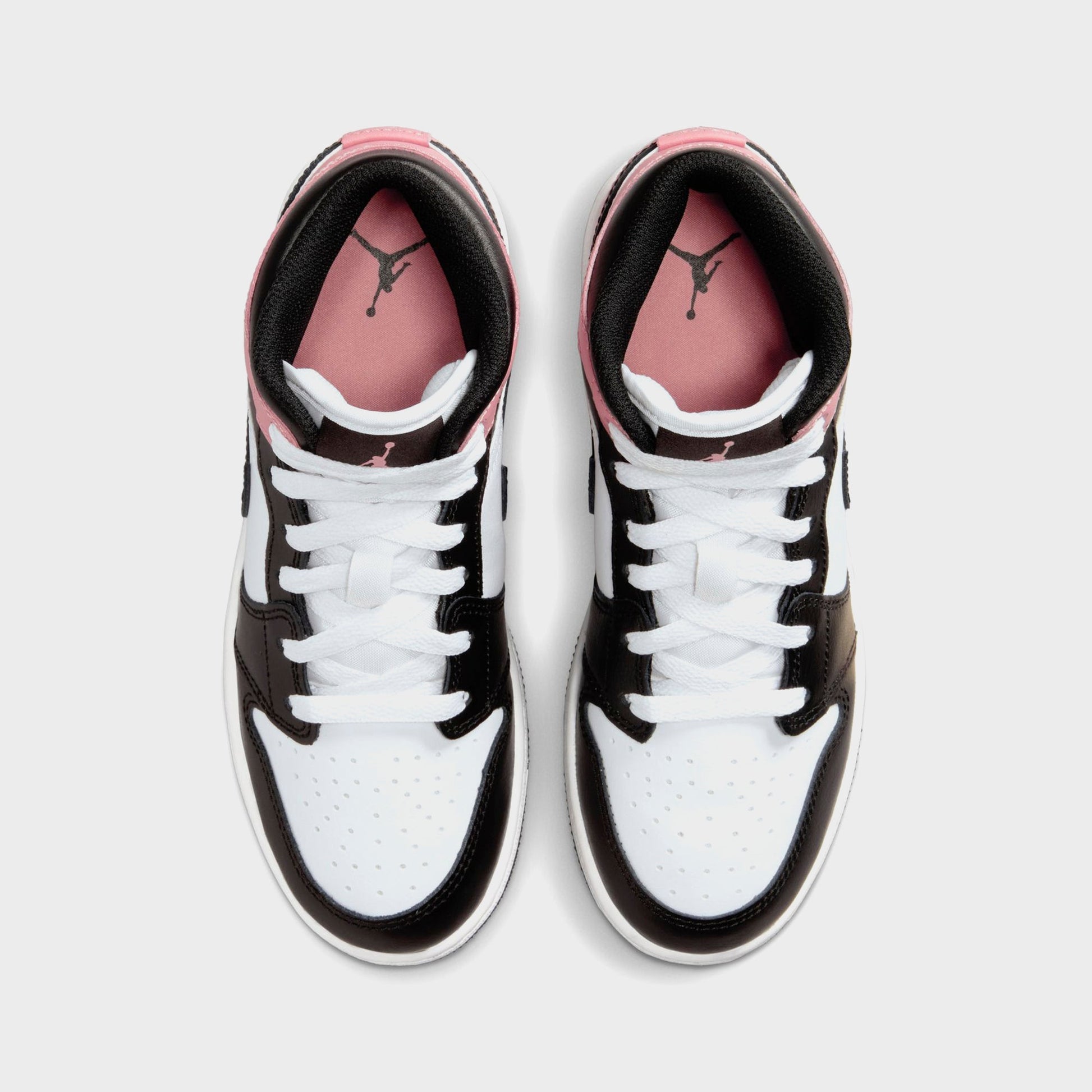 Kids Kith Nike GS Air Jordan 1 Mid - White / Black / Rust Pink