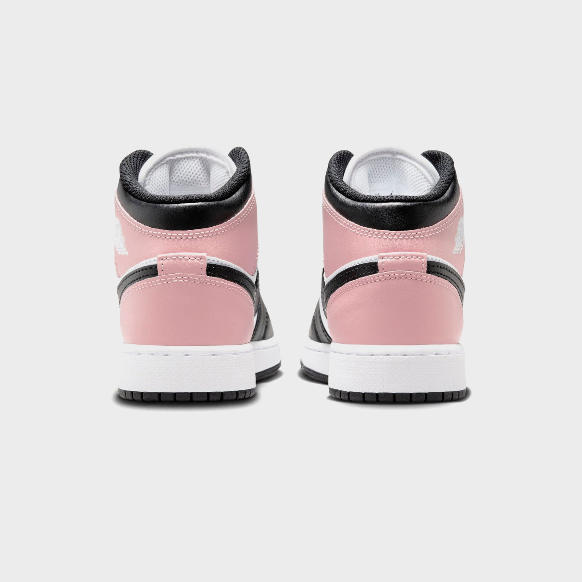 Kids Kith Nike GS Air Jordan 1 Mid - White / Black / Rust Pink
