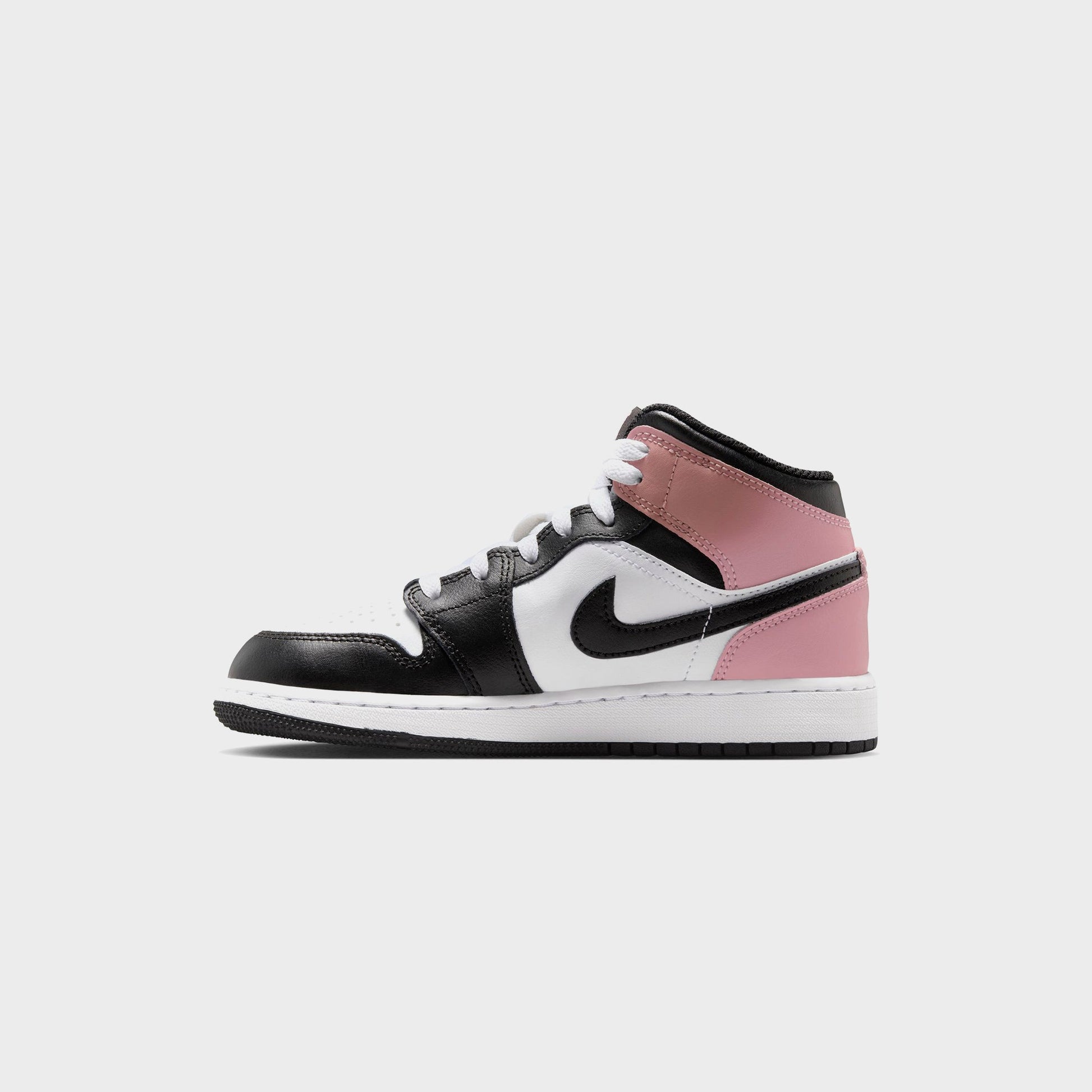 Kids Kith Nike GS Air Jordan 1 Mid - White / Black / Rust Pink
