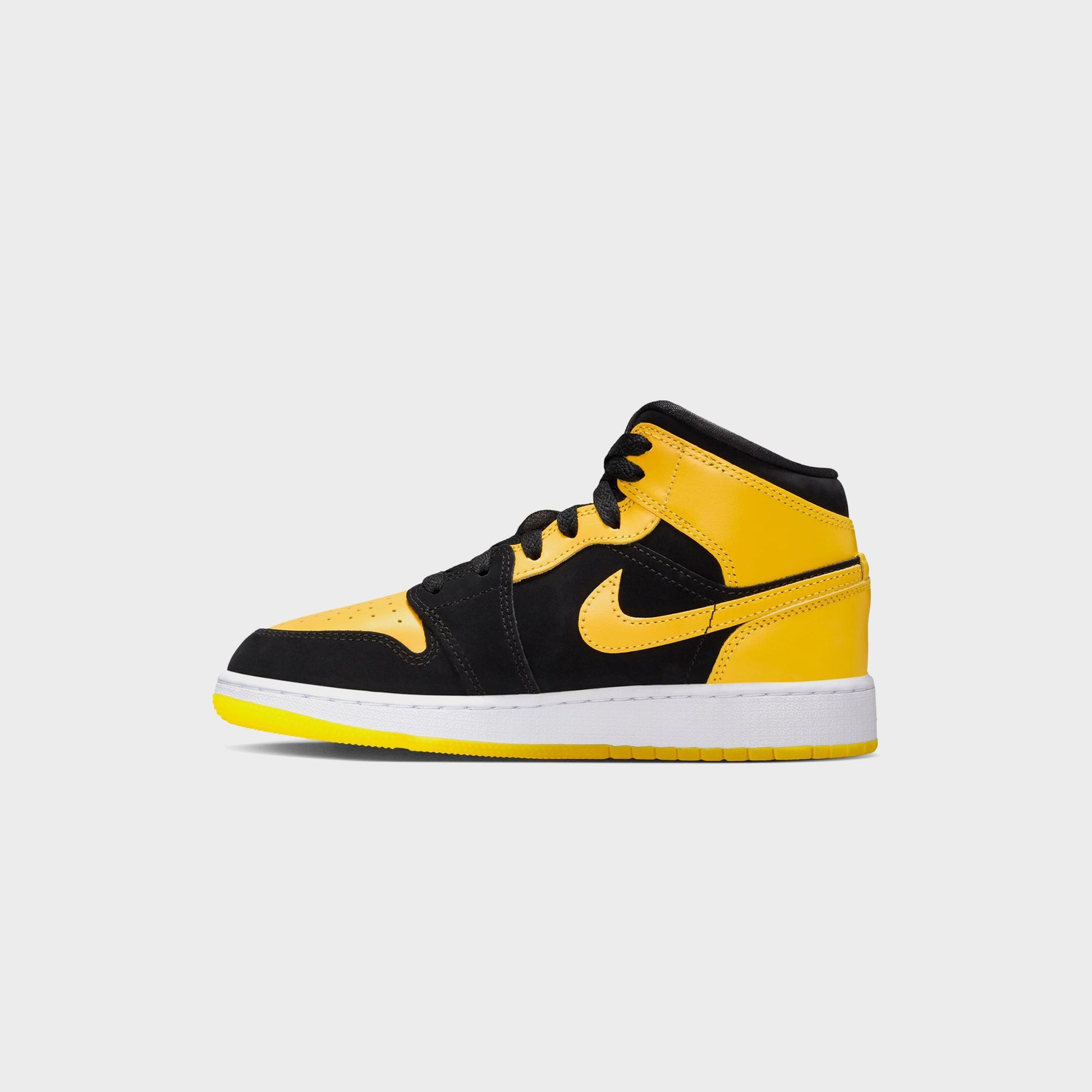 Kids Kith Nike GS Air Jordan 1 Mid SE - Black / White / Varsity Maize