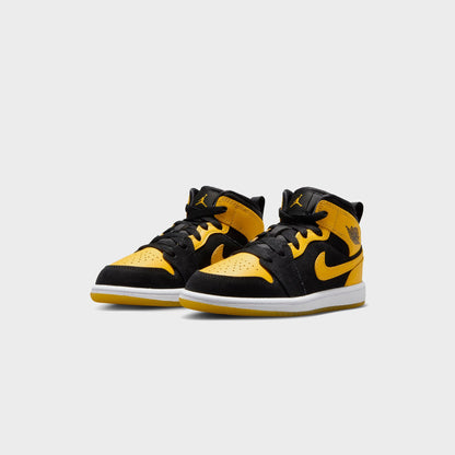 Kids|Men Kith Nike Air Jordan 1 Mid Se - Black / White / Varsity Maize