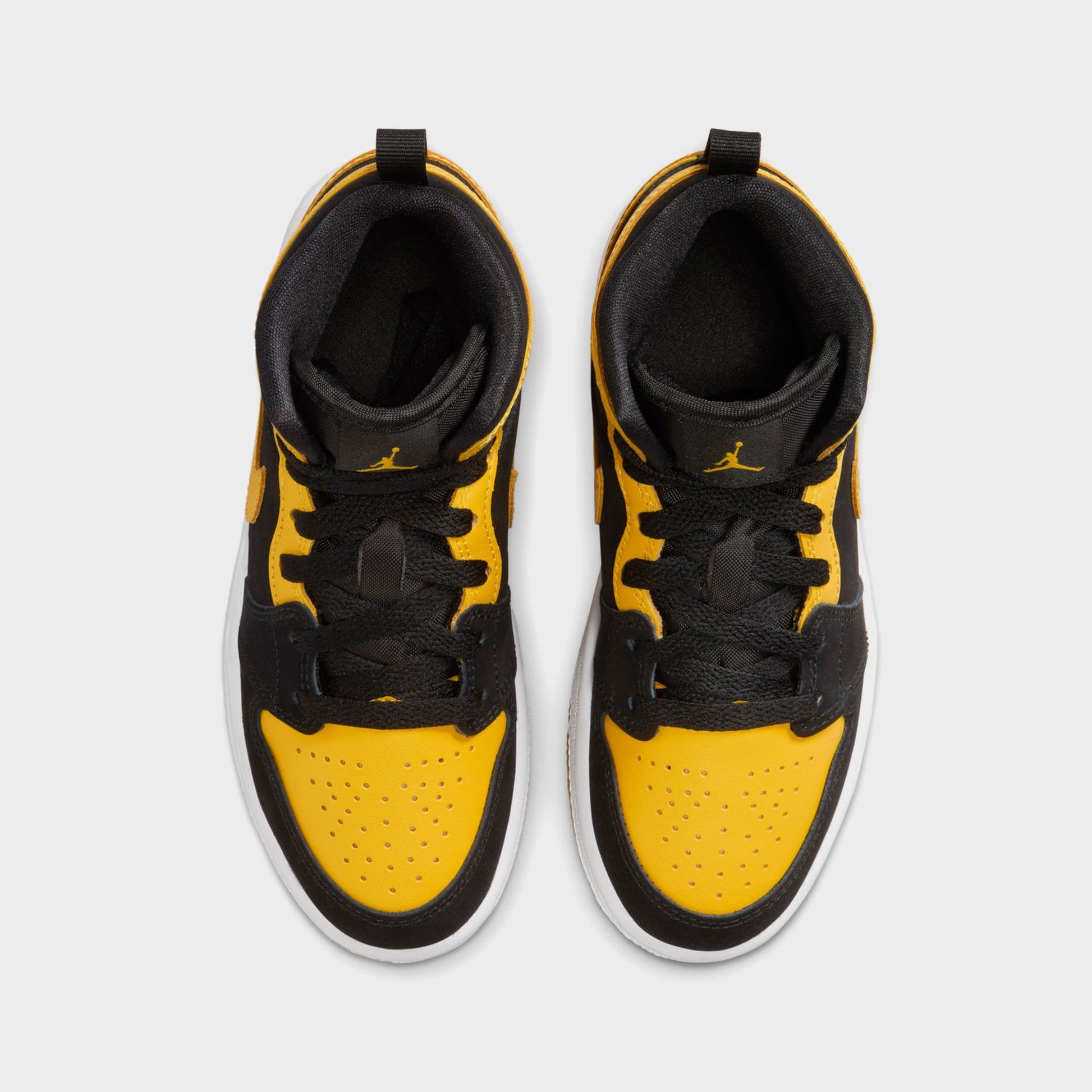 Kids|Men Kith Nike Air Jordan 1 Mid Se - Black / White / Varsity Maize