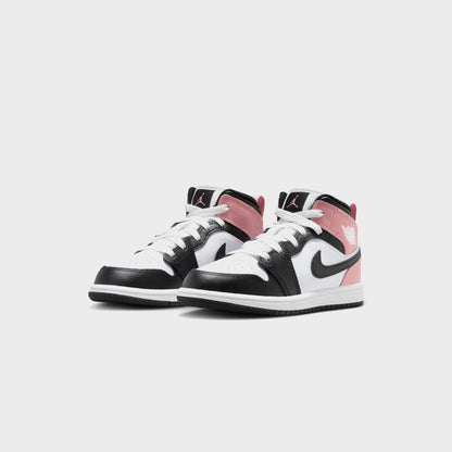 Kids Kith Nike PS Air Jordan 1 Mid - White / Black / Rust Pink