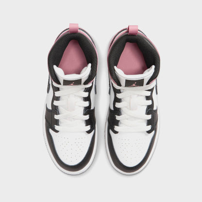Kids Kith Nike PS Air Jordan 1 Mid - White / Black / Rust Pink