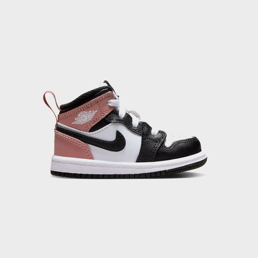 Kids Kith Nike TD Air Jordan 1 Mid - White / Black / Rust Pink