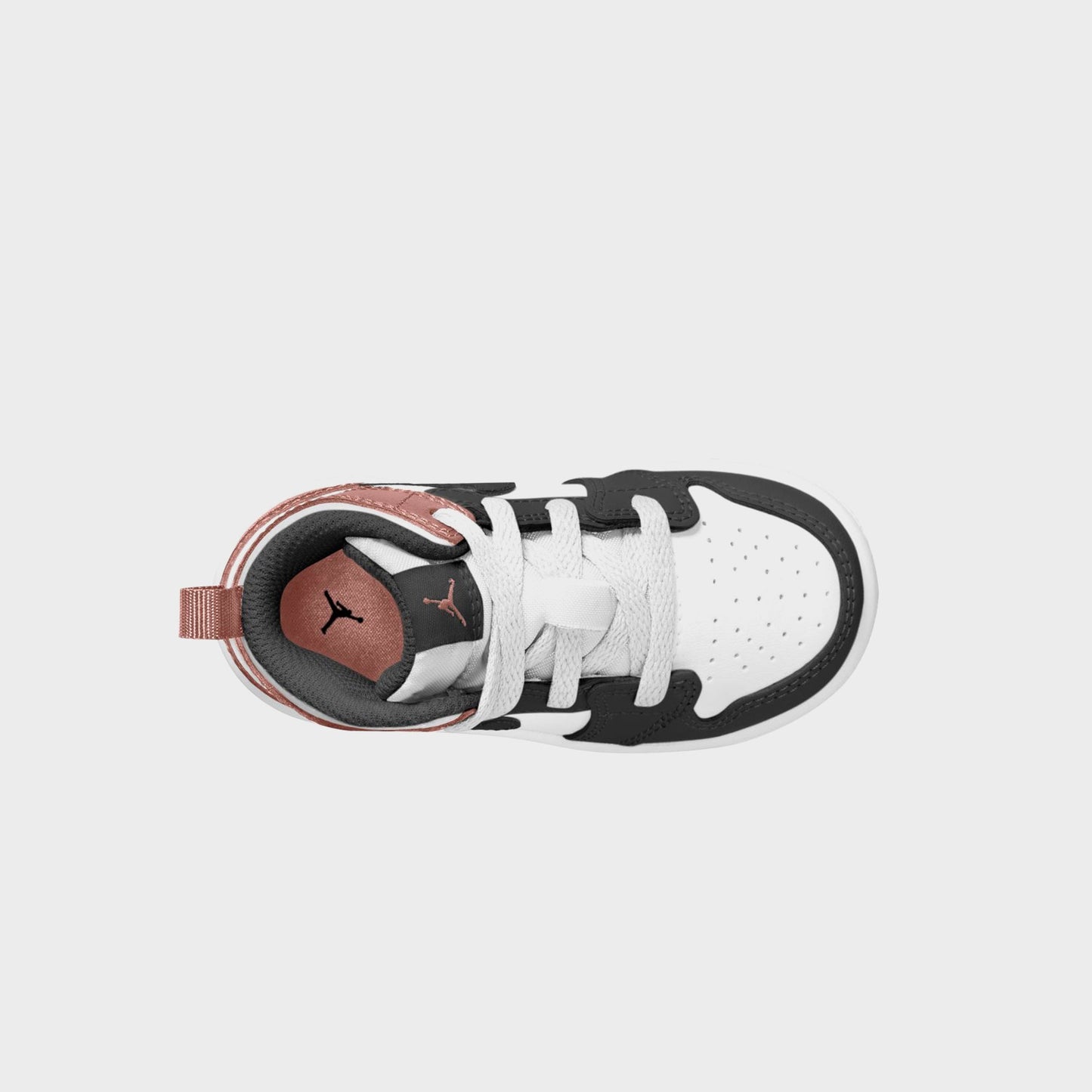 Kids Kith Nike TD Air Jordan 1 Mid - White / Black / Rust Pink