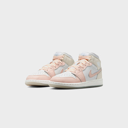 Kids Kith Nike GS Air Jordan 1 Mid - Sail / Sea Glass / Glacier Blue / Guava Ice