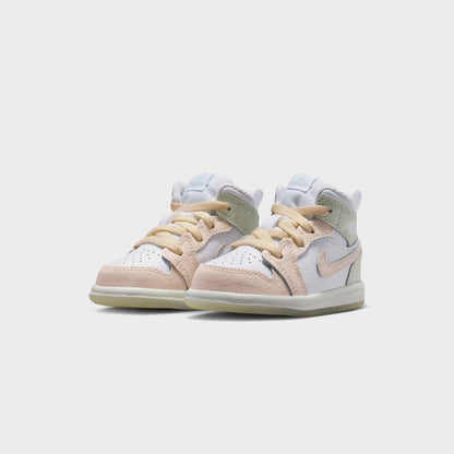 Kids Kith Jordan TD Jordan 1 Mid SE - Sail / Guava Ice / Sea Glass / Glacier B