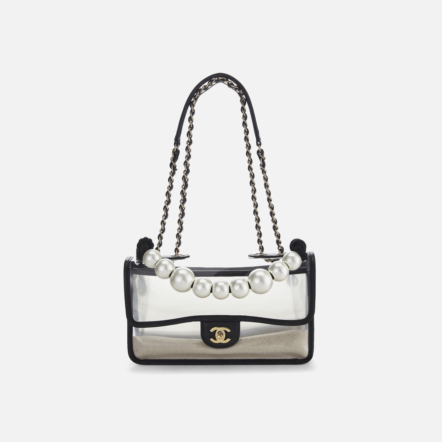Women Kith WGACA Chanel Sand By The Sea Flap Medium - Black Vinyl