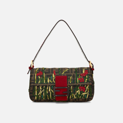 Women Kith WGACA Fendi Embroidered Baguette - Red