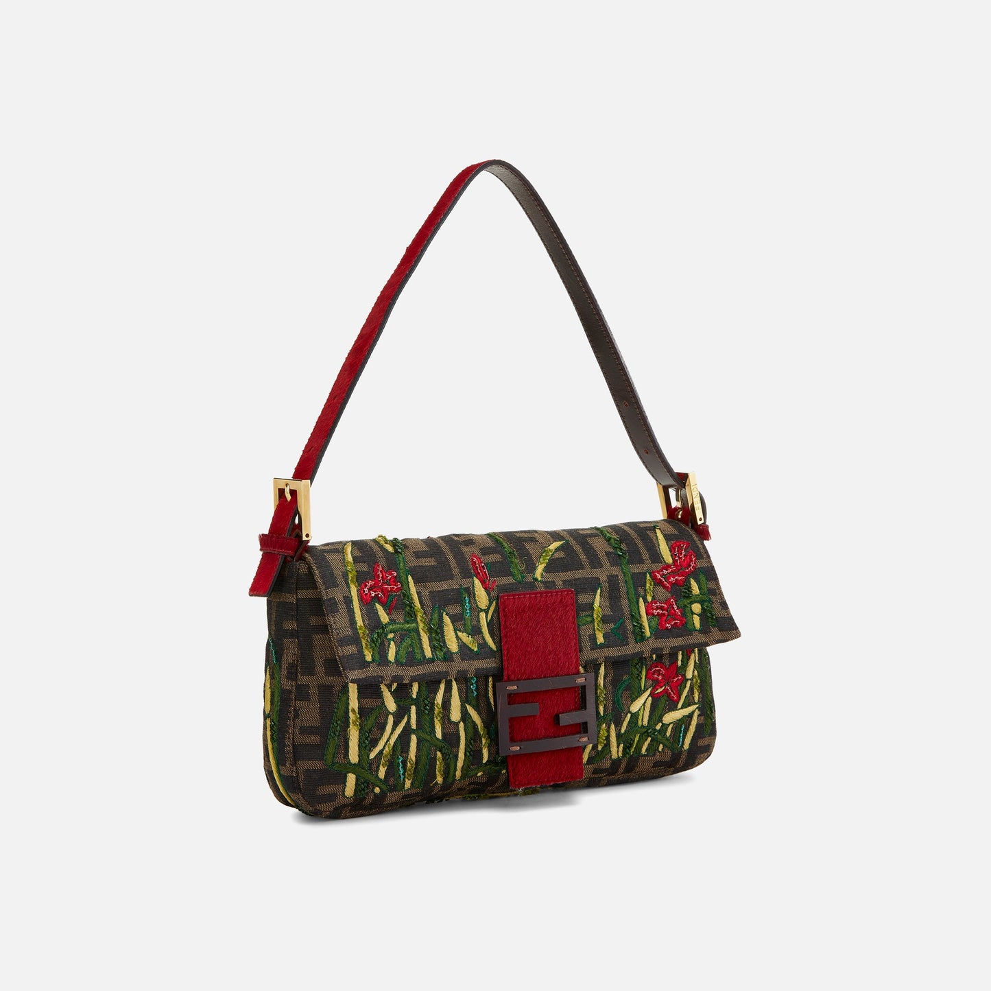 Women Kith WGACA Fendi Embroidered Baguette - Red