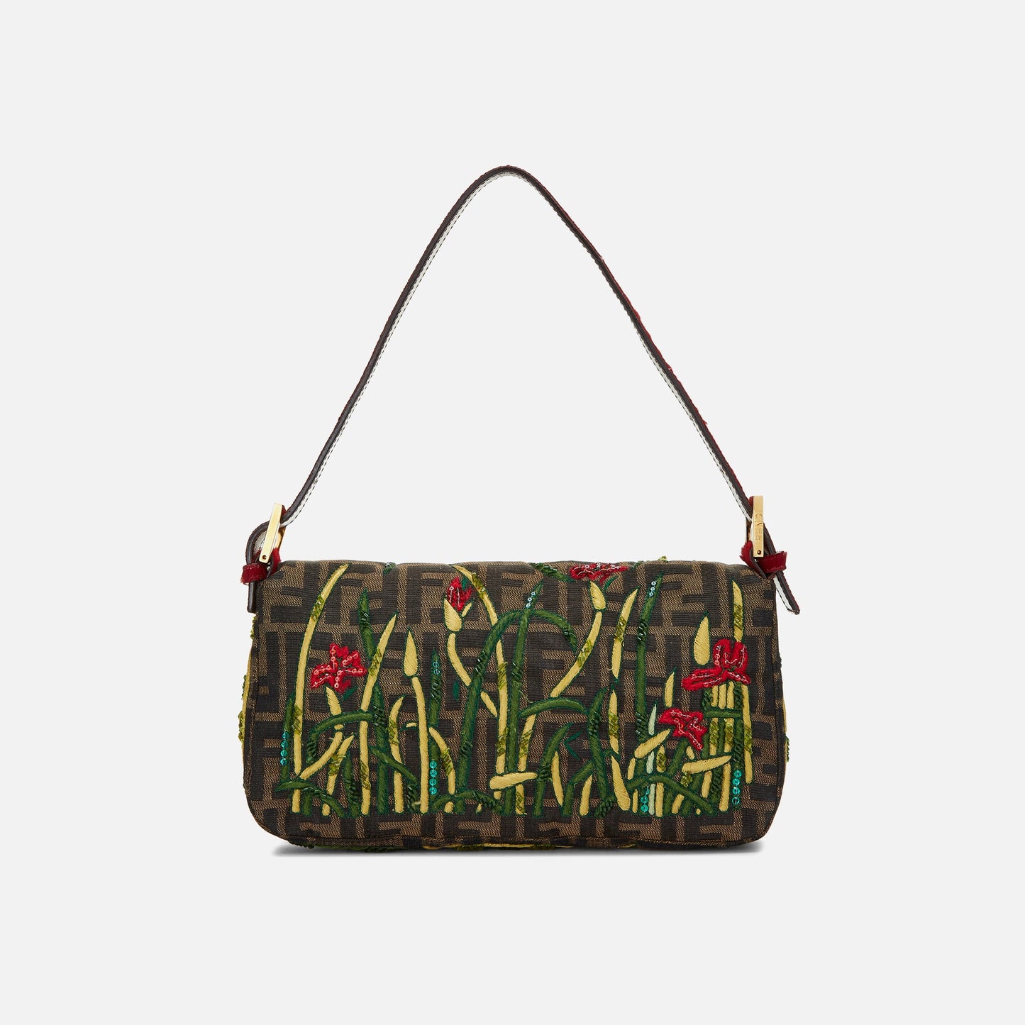 Women Kith WGACA Fendi Embroidered Baguette - Red