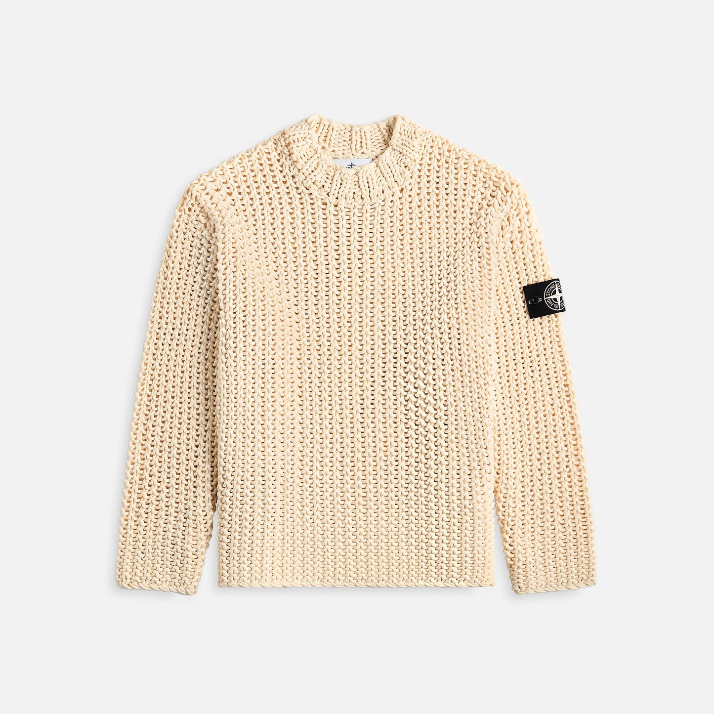 Men Kith Stone Island Chain Stitch UV Reactive Sweater Cherry - Beige