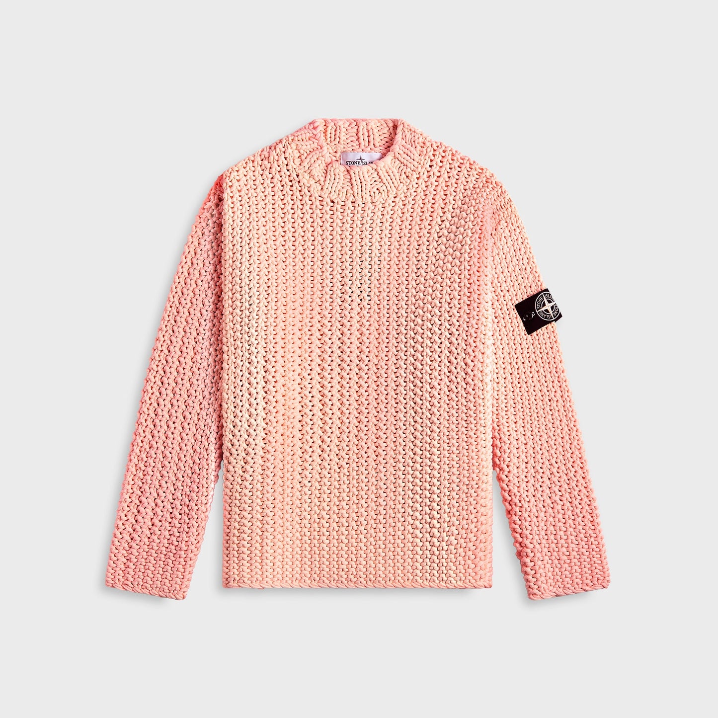 Men Kith Stone Island Chain Stitch UV Reactive Sweater Cherry - Beige