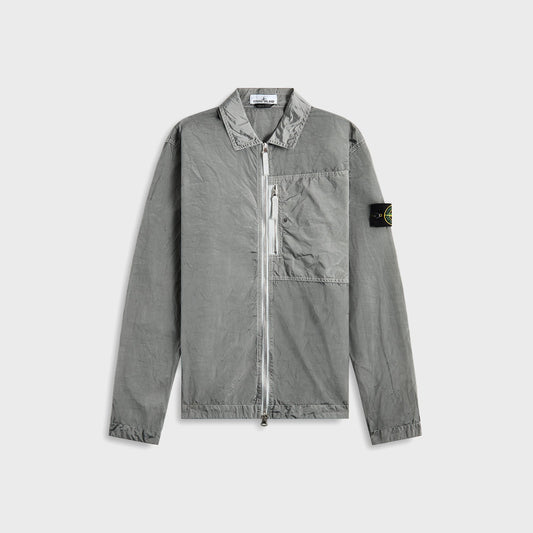 Men Kith Stone Island Nylon Metal Garment Dyed Shirt - Pearl Grey