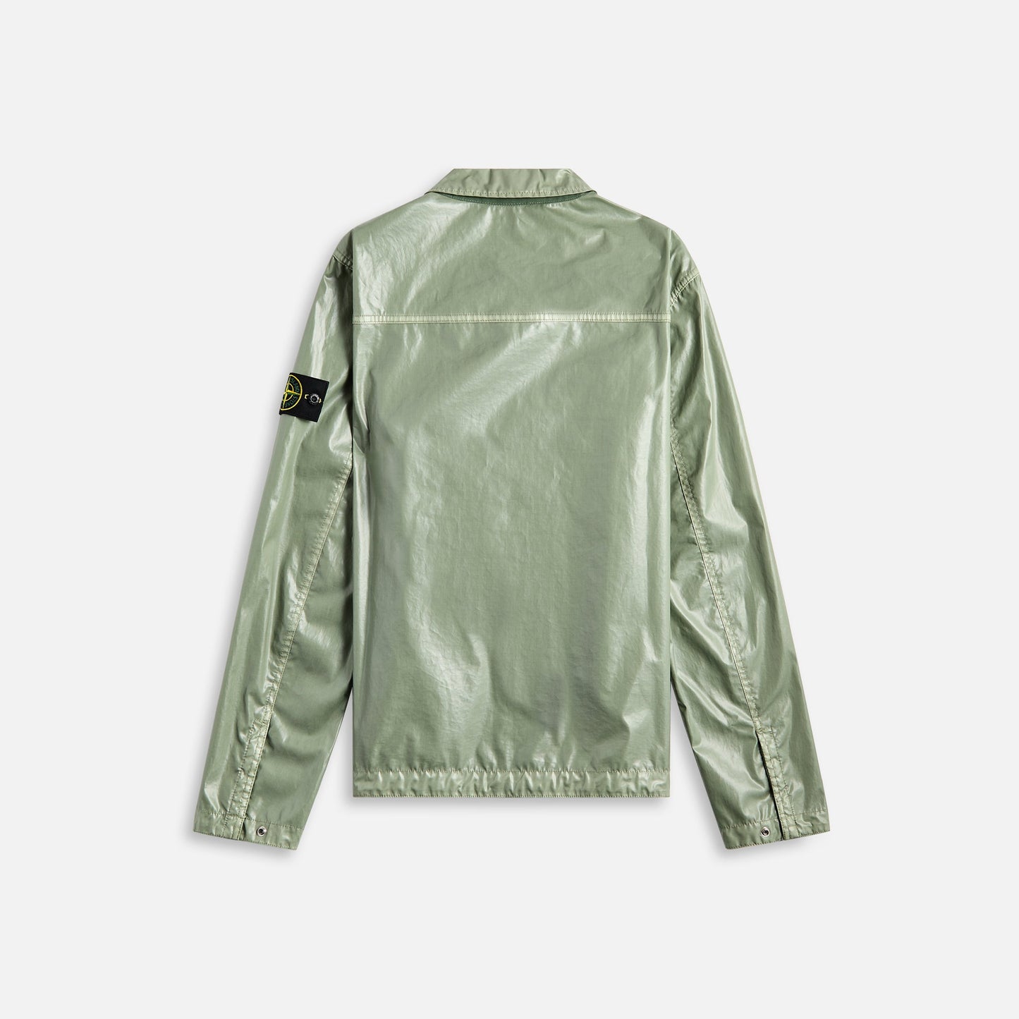 Men Kith Stone Island Mussola Gommata-Tc Garment Dyed Jacket - Sage