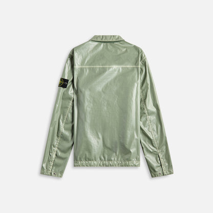 Men Kith Stone Island Mussola Gommata-Tc Garment Dyed Jacket - Sage