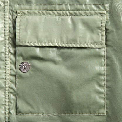 Men Kith Stone Island Mussola Gommata-Tc Garment Dyed Jacket - Sage
