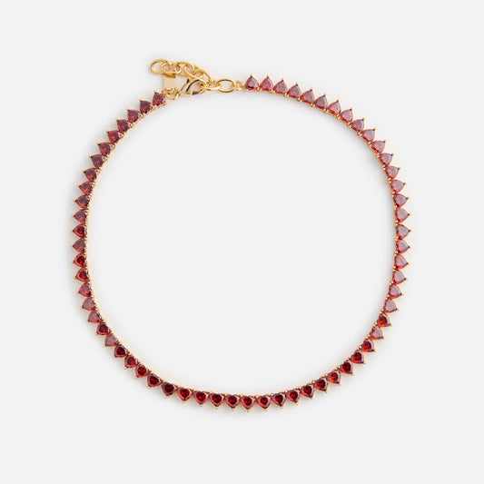 Women Kith Crystal Haze Be My Valentine Necklace - Red