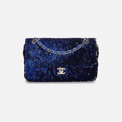 Women Kith WGACA Chanel Sequin Half Flap 10" - Blue