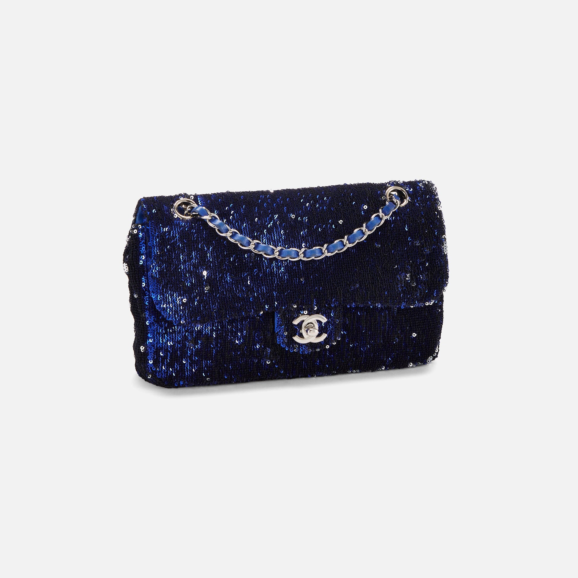 Women Kith WGACA Chanel Sequin Half Flap 10" - Blue