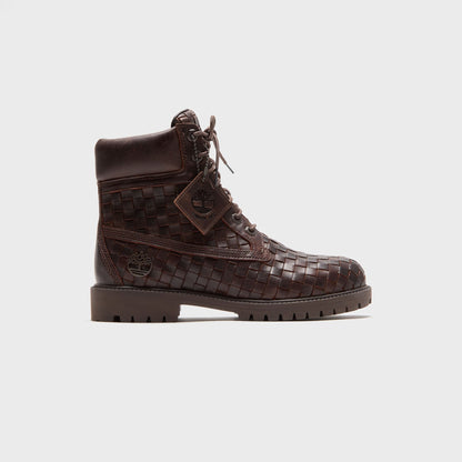 Men Kith Timberland Woven 6-Inch Lace Up Full Grain Boot - Dark Brown