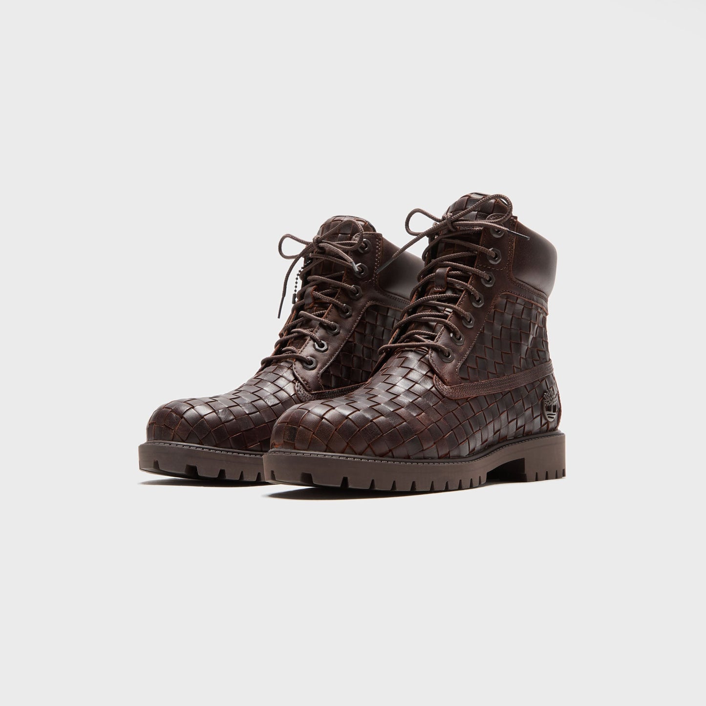 Men Kith Timberland Woven 6-Inch Lace Up Full Grain Boot - Dark Brown