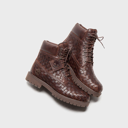 Men Kith Timberland Woven 6-Inch Lace Up Full Grain Boot - Dark Brown