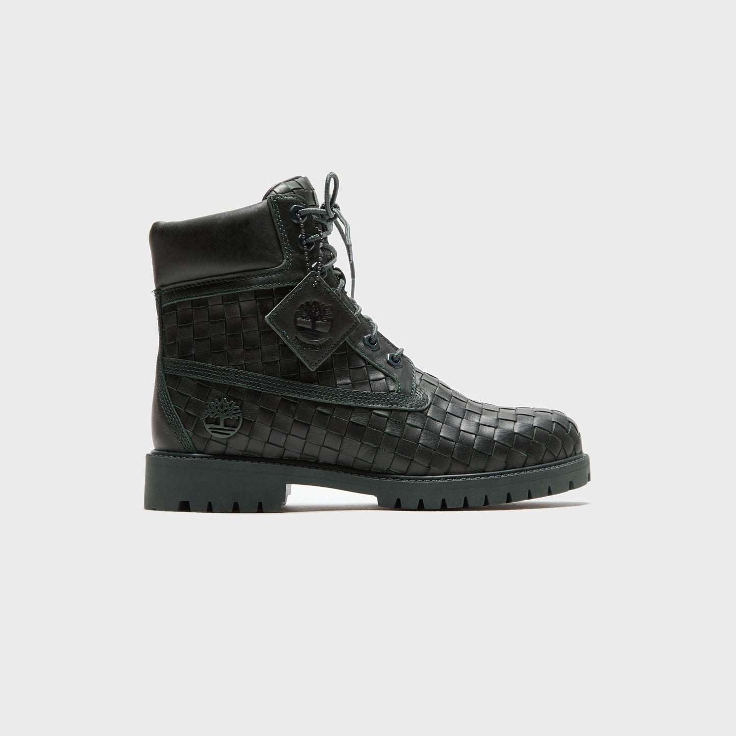 Men Kith Timberland Woven 6-Inch Lace Up Full Grain Boot - Dark Green