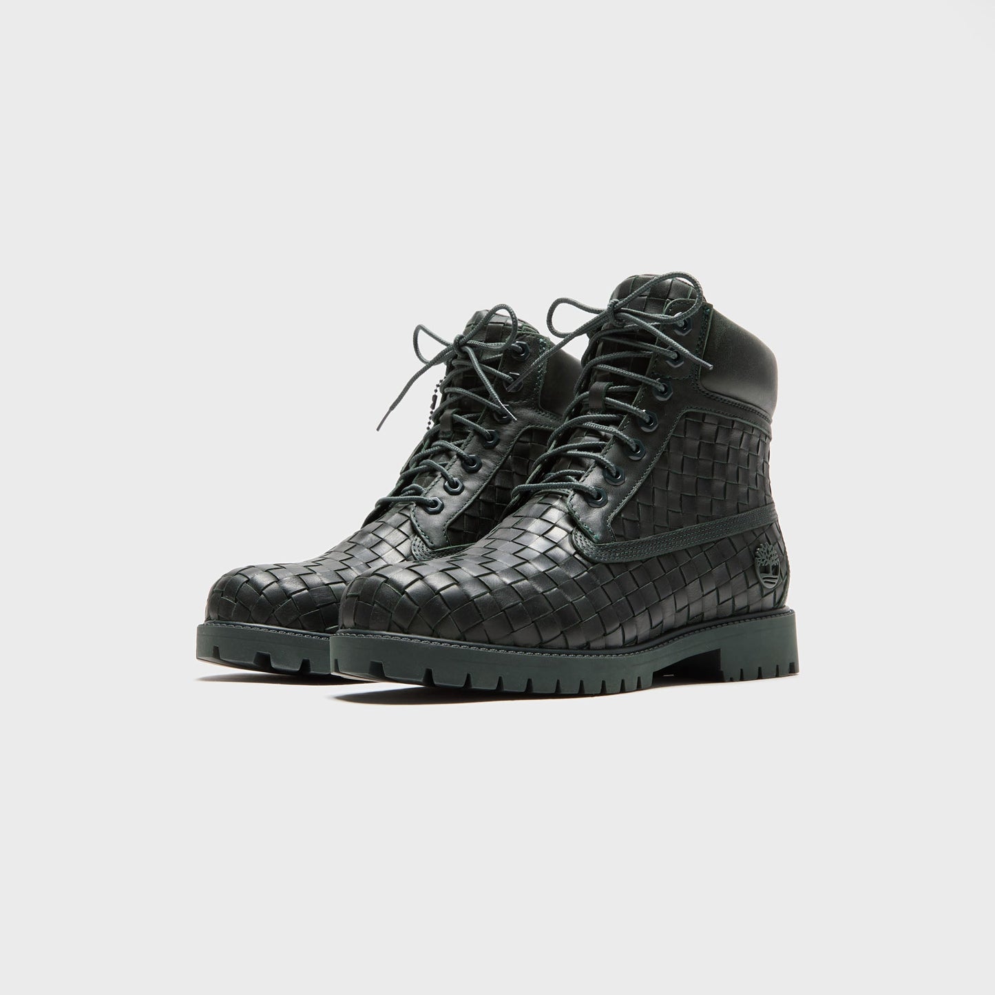 Men Kith Timberland Woven 6-Inch Lace Up Full Grain Boot - Dark Green