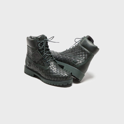 Men Kith Timberland Woven 6-Inch Lace Up Full Grain Boot - Dark Green