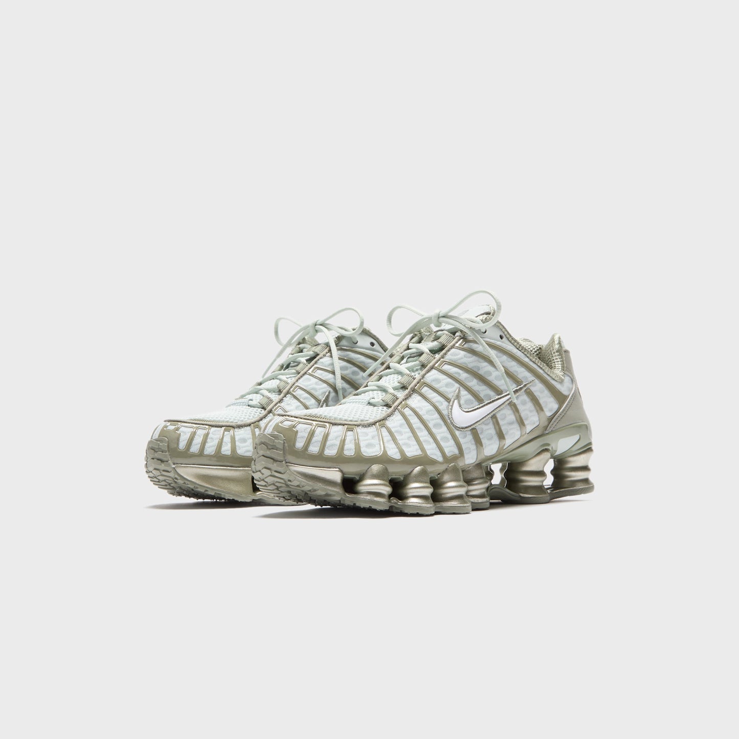 Women Kith Nike WMNS Shox TL - Light Silver / Light Army / White
