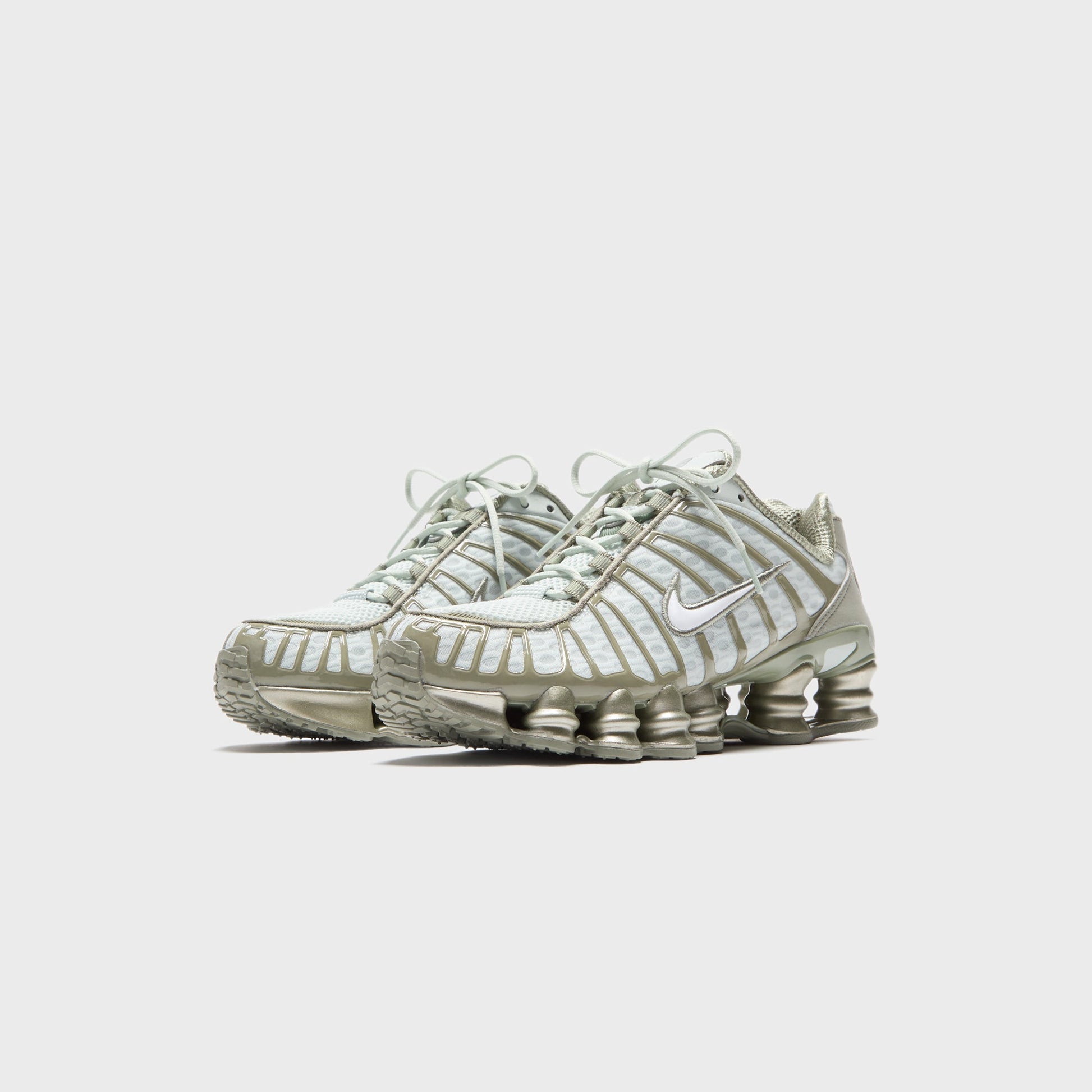 Women Kith Nike WMNS Shox TL - Light Silver / Light Army / White