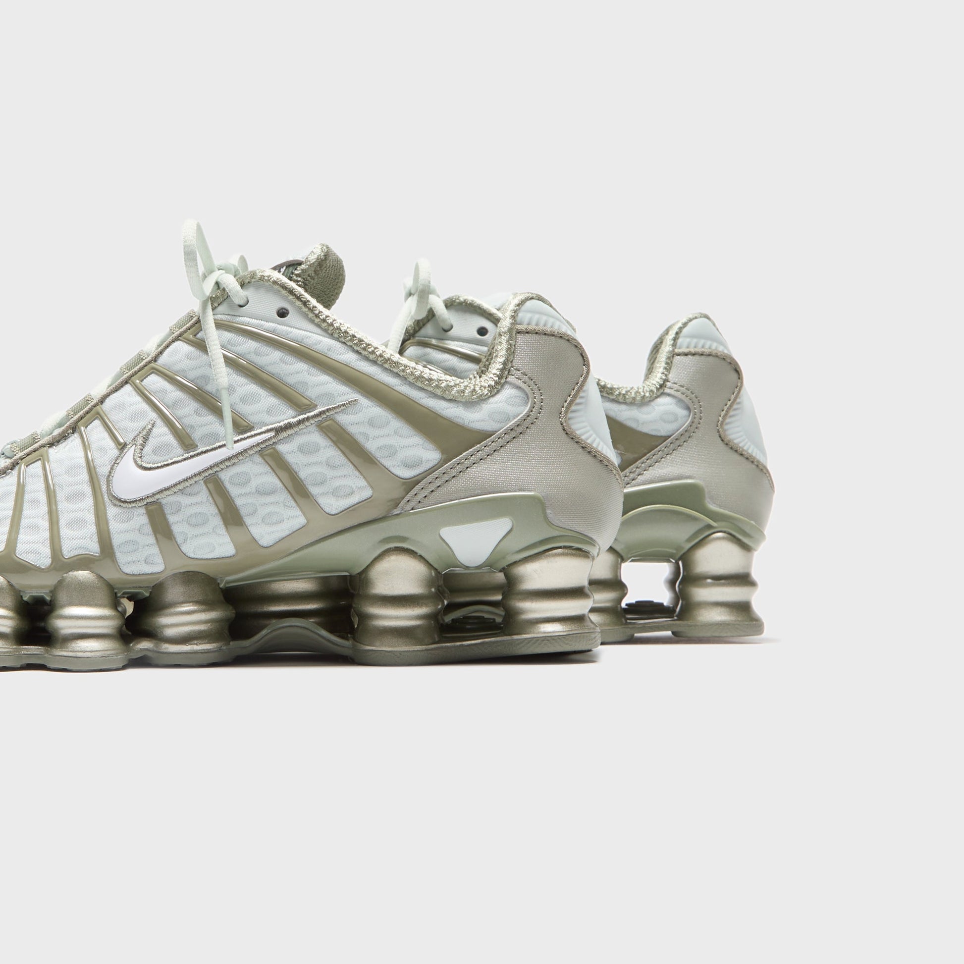 Women Kith Nike WMNS Shox TL - Light Silver / Light Army / White