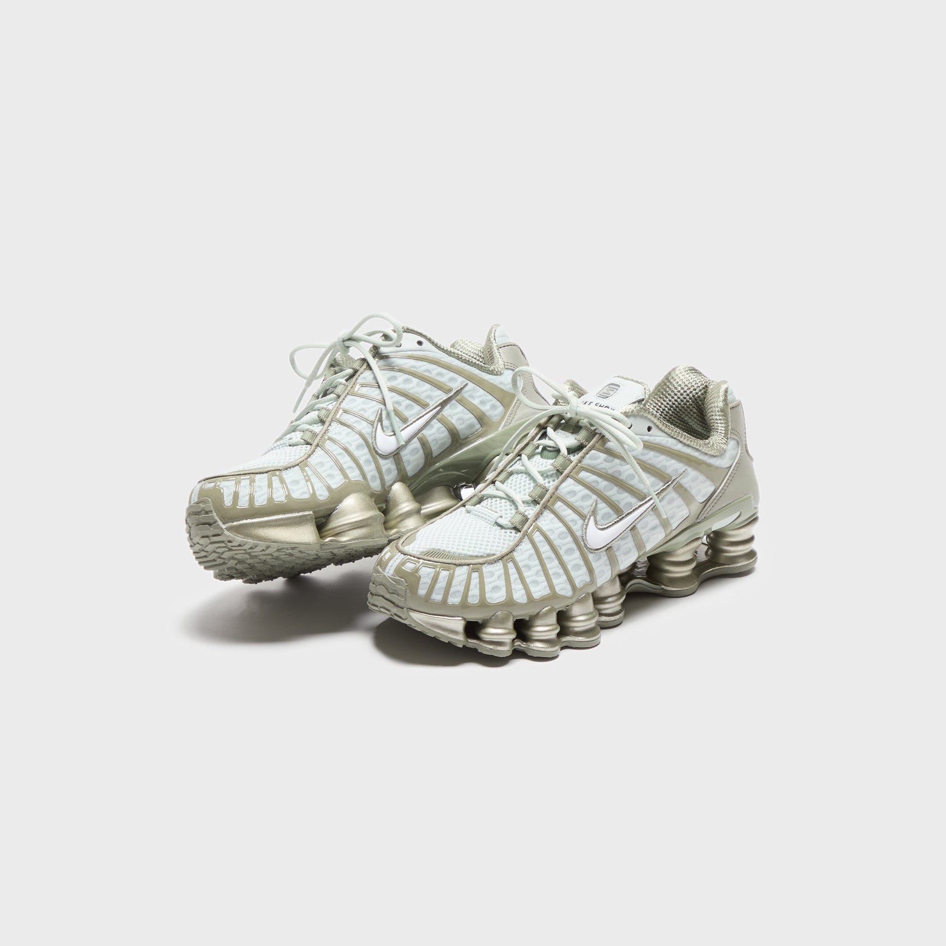 Women Kith Nike WMNS Shox TL - Light Silver / Light Army / White