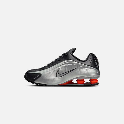 Men Kith Nike Shox R4 - Metallic Silver / Black / Picante Red / Metallic Silver