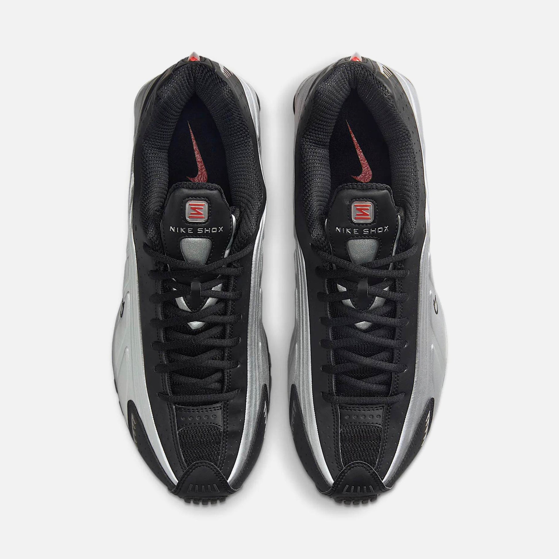 Men Kith Nike Shox R4 - Metallic Silver / Black / Picante Red / Metallic Silver