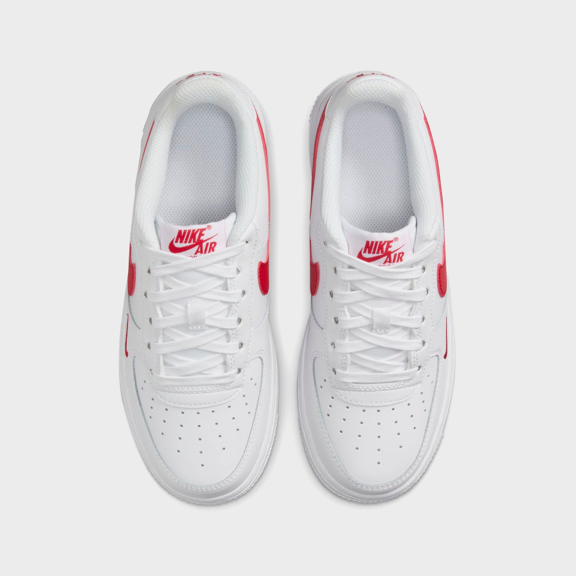 Kids|Men Kith Nike GS Air Force 1 LV8 - White / University Red