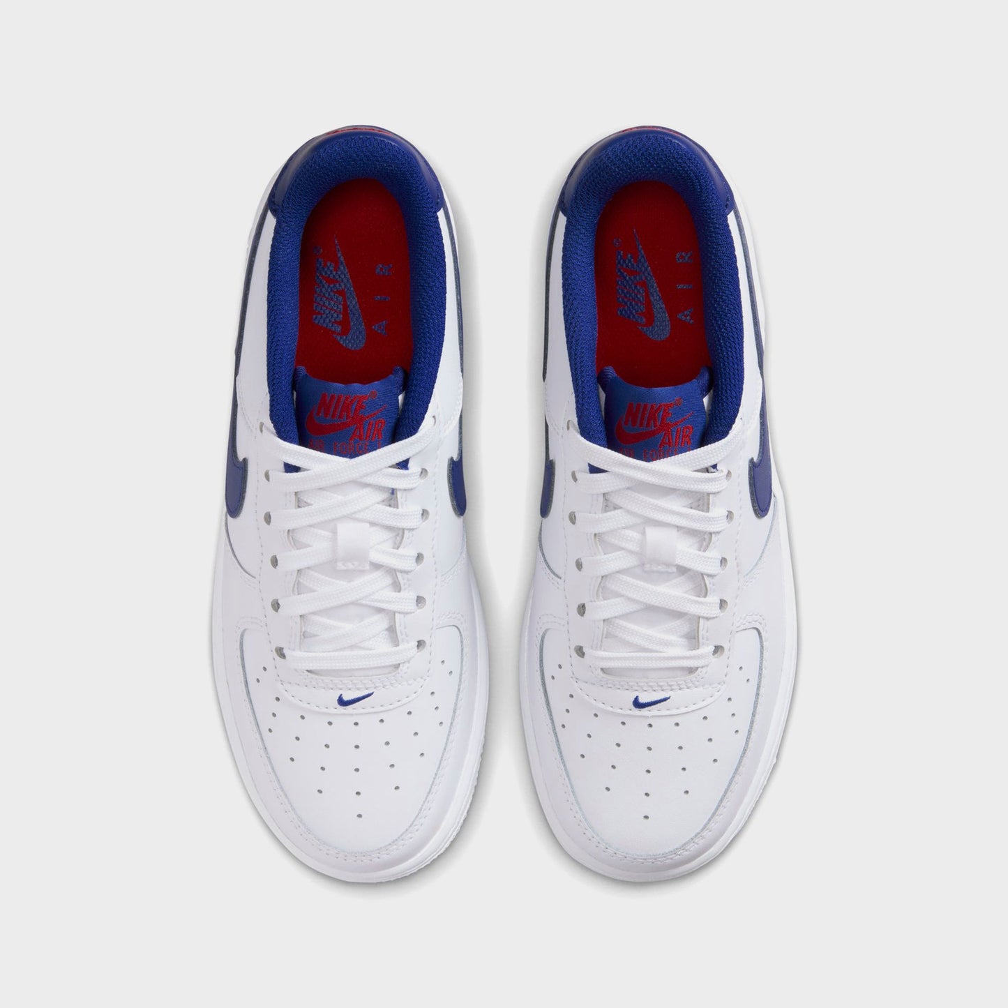Kids|Men Kith Nike GS Air Force 1 - White / University Red / Deep Royal Blue