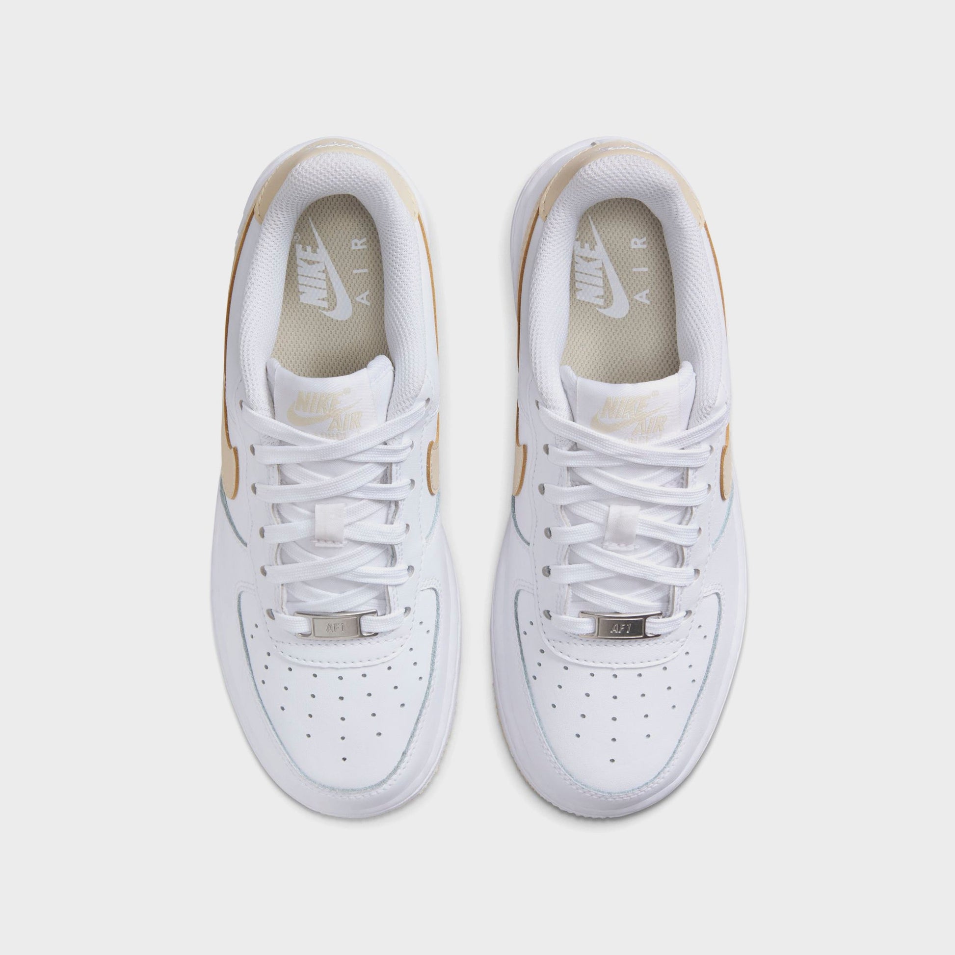 Men|Kids Kith Nike GS Air Force 1 Bg - White / Light Khaki