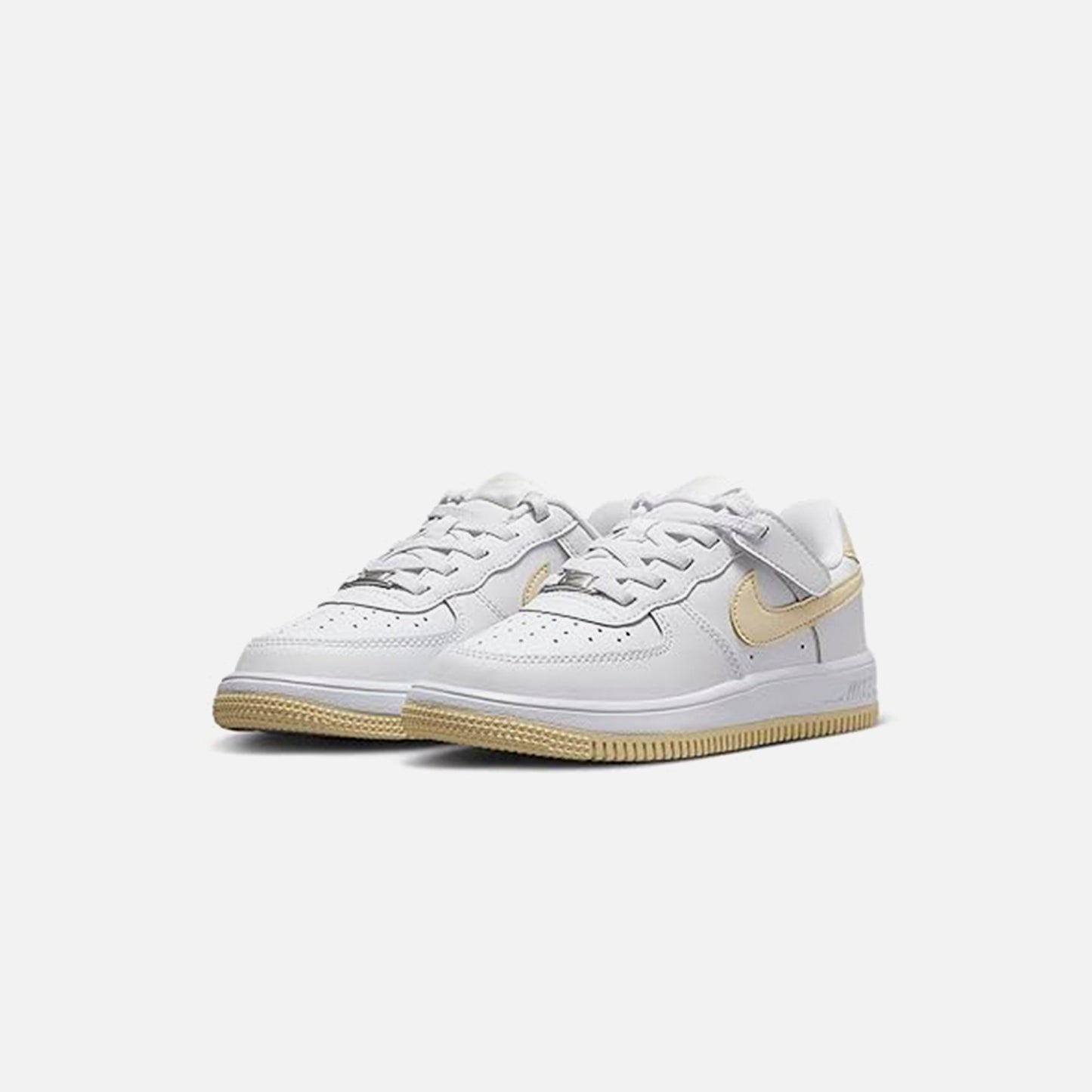 Kids Kith Nike PS Force 1 Low Easyon - White / Light Khaki