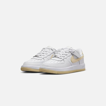 Kids Kith Nike PS Force 1 Low Easyon - White / Light Khaki