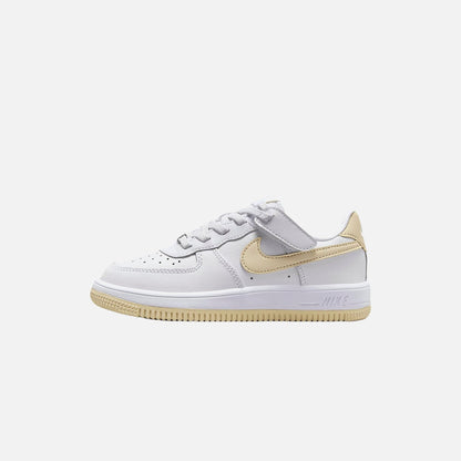 Kids Kith Nike PS Force 1 Low Easyon - White / Light Khaki