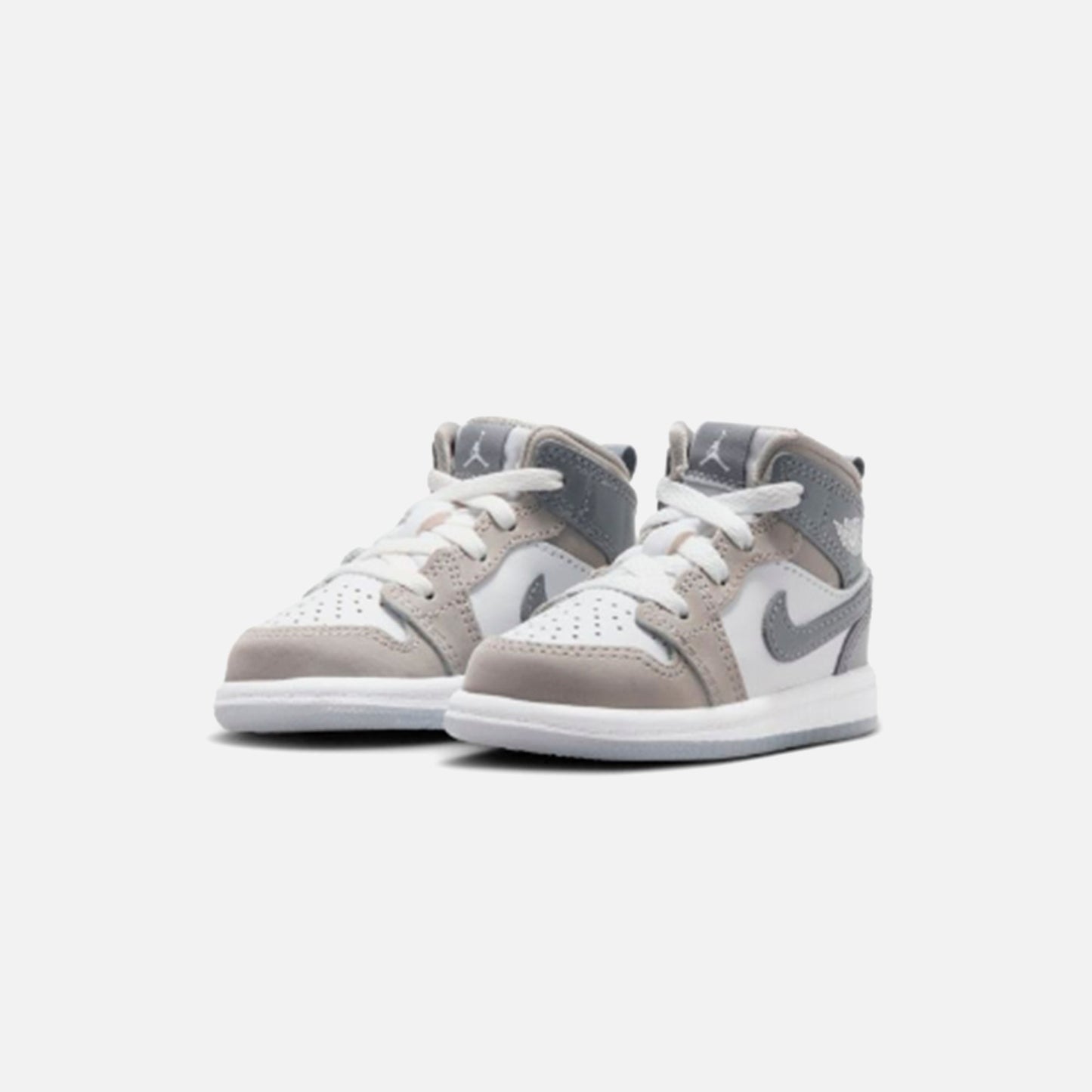 Kids Kith Jordan TD Air Jordan 1 Mid SE - White / Cool Grey / Med Grey