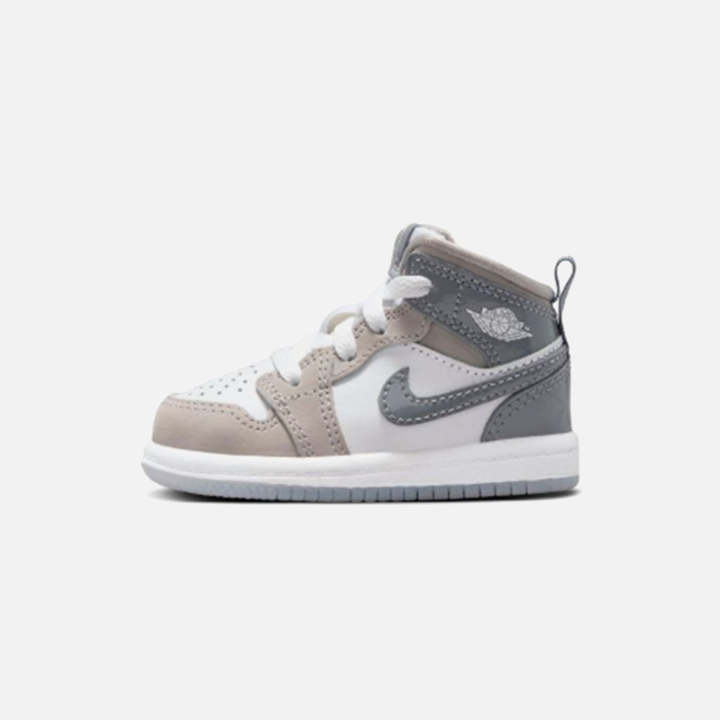 Kids Kith Jordan TD Air Jordan 1 Mid SE - White / Cool Grey / Med Grey