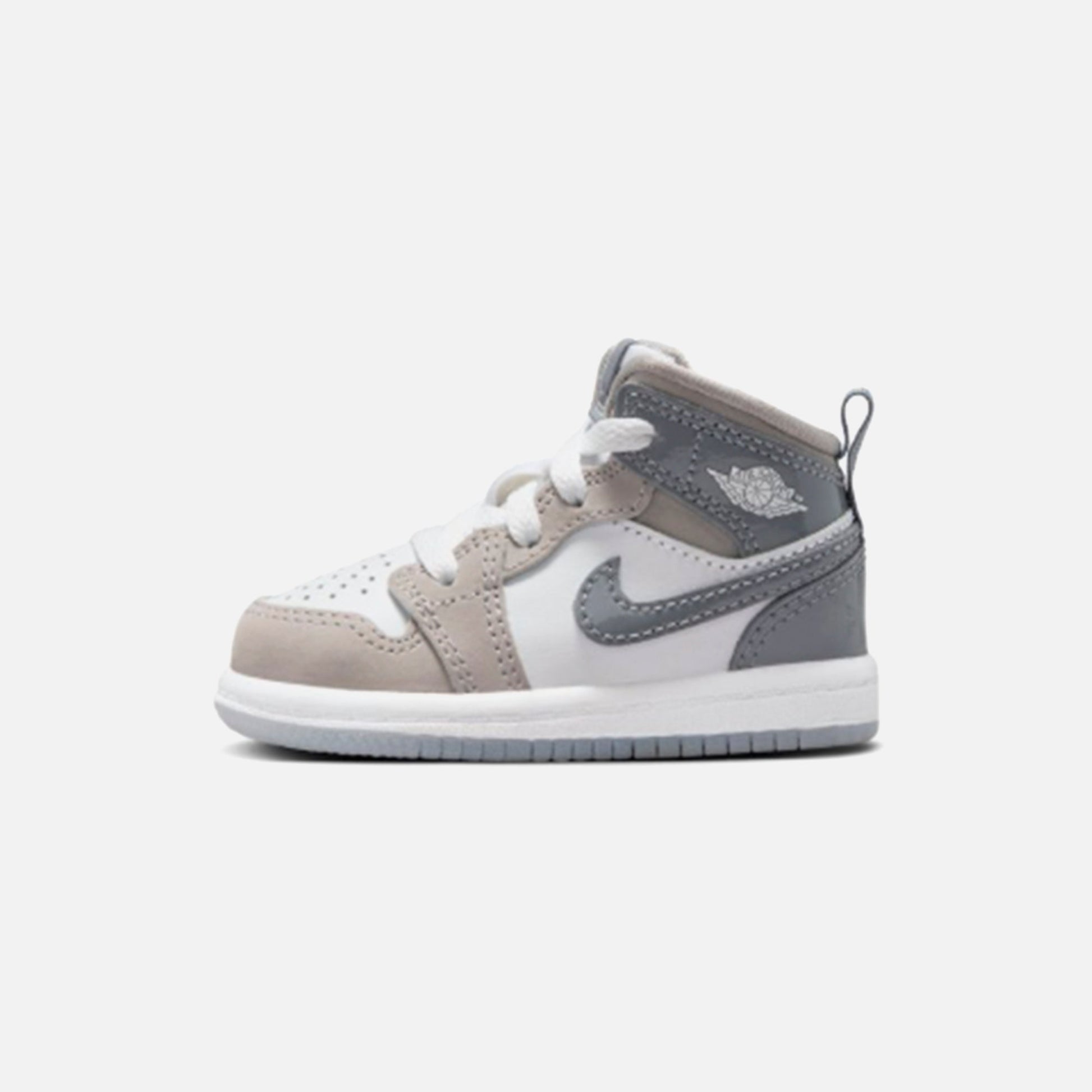 Kids Kith Jordan TD Air Jordan 1 Mid SE - White / Cool Grey / Med Grey