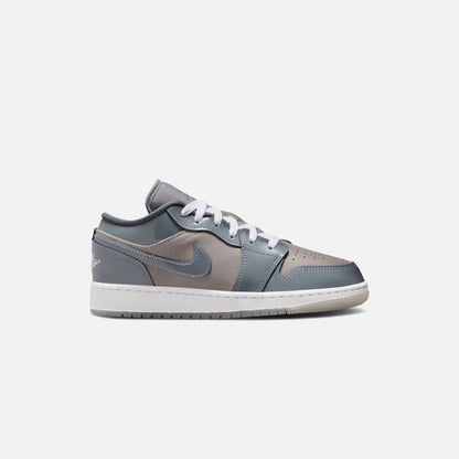 Kids Kith Jordan GS Air Jordan 1 Low SE - Medium Grey / White / Cool Grey